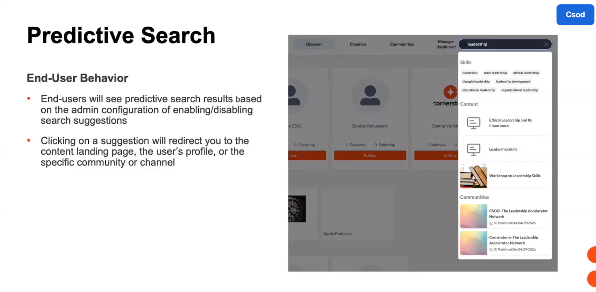 Unified Navigation: Extended Enterprise, Predictive Search & My Account